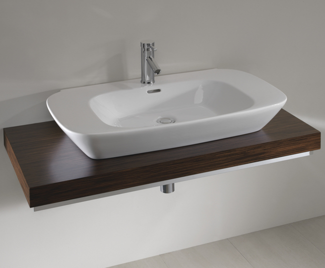 Twyford Vello 800mm Countertop Basin And 1000mm Shelf VO4741WH