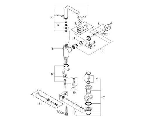 Grohe Essence Half Inch Basin Mixer Tap - 32628000