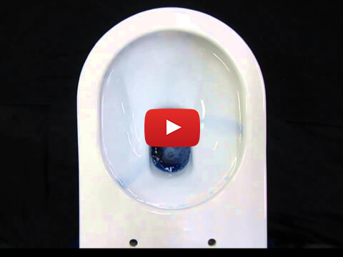 Rimless Hygienic Toilet - Water Spirals Evenly, Covering The Entire Bowl Without Spraying