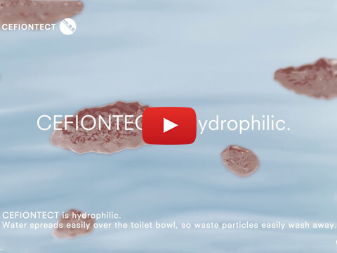 Unique CEFIONTECT Glaze I Reduces The Adhesion Of Dirt, Germs And Bacteria