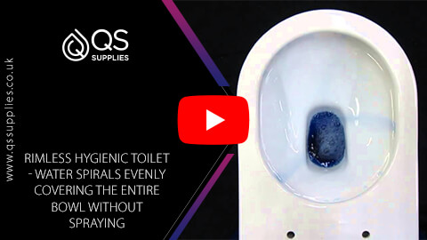 Rimless Hygienic Toilet Water Spirals Evenly, Covering The Entire Bowl Without Spraying