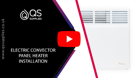 Electric convector panel heater installation