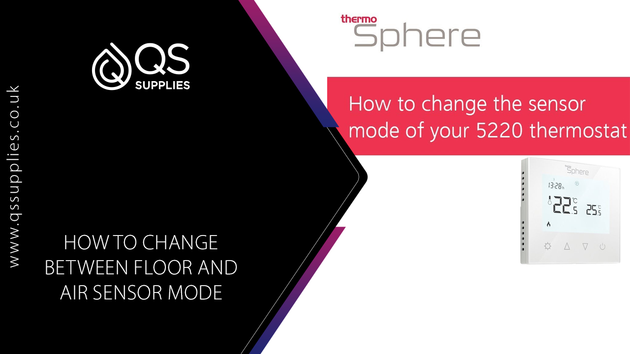 How to change between floor and air sensor mode on thermostat